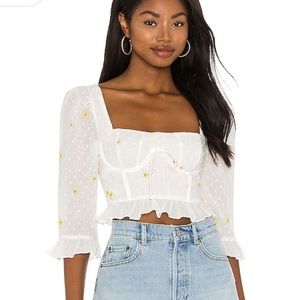 For Love and Lemons Abby blouse size small NWOT